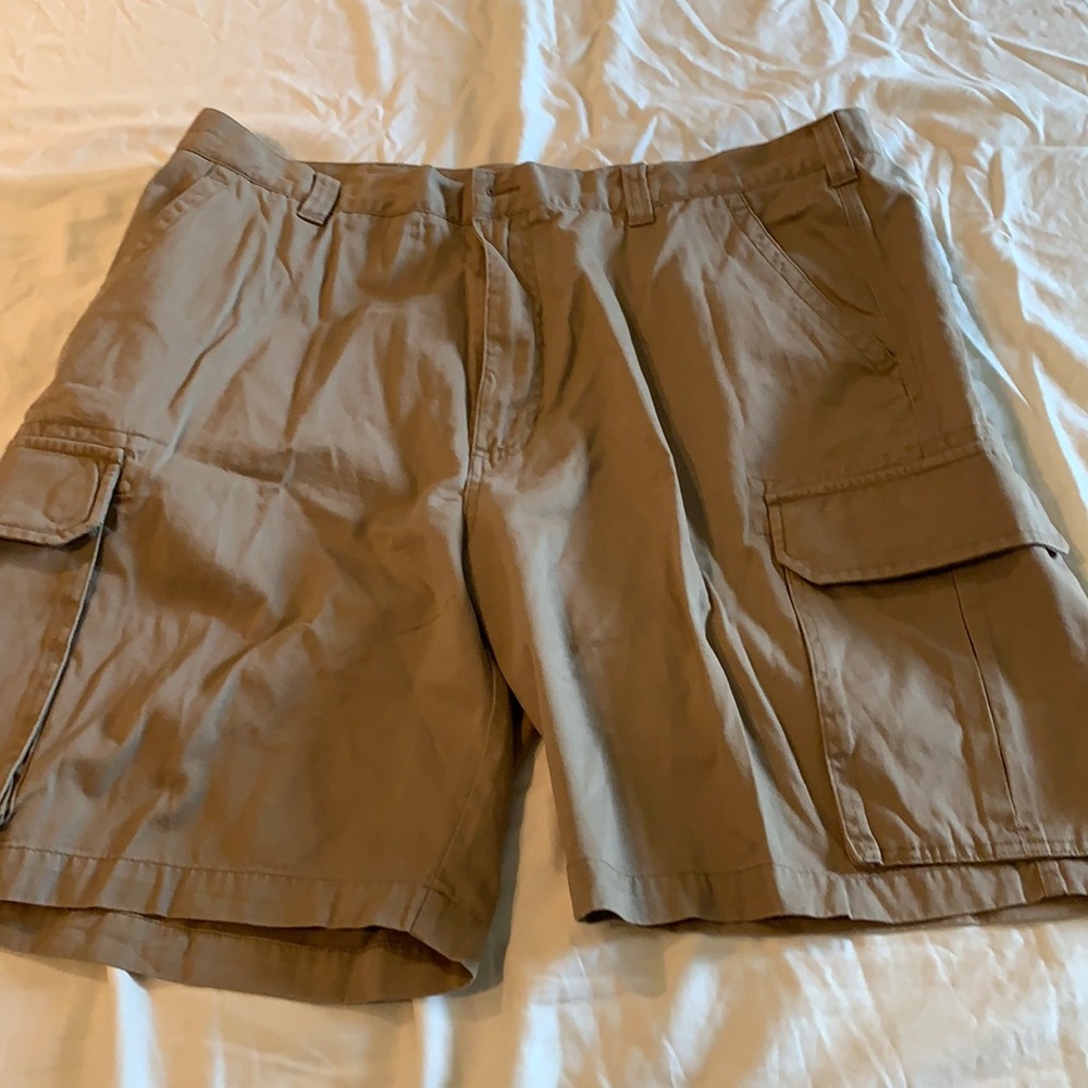 Tan cargo shorts